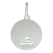 Picture of 15mm Small Sterling Silver Guardian Angel Medal Necklace 5/8 inch Round Nickel Free Italy 16-30 inch