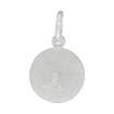 Picture of 12mm Dainty Sterling Silver Guardian Angel Medal Necklace 1/2 inch Round Nickel Free Italy 16-30 inch