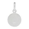 Picture of 10mm Very Tiny Sterling Silver Guardian Angel Medal Necklace 3/8 inch Round Nickel Free Italy 16-30 inch