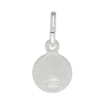 Picture of 8mm Tiny Sterling Silver Guardian Angel Medal Necklace 5/16 inch Round Nickel Free Italy 16-30 inch