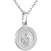 Picture of Round Shape Sterling Silver St Jude Medal Necklace for Women and Men Nickel Free Italy 16-24 inch