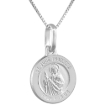 Picture of Round Shape Sterling Silver St Jude Medal Necklace for Women and Men Nickel Free Italy 16-24 inch