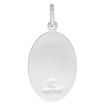 Picture of 23mm Sterling Silver Oval St Christopher Medal Necklace 7/8 inch tall Nickel Free Italy