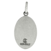 Picture of 22mm Sterling Silver Guadalupe Medal Necklace 7/8 inch Oval Antiqued Finish Nickel Free Italy
