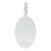 Picture of 22mm Sterling Silver Guadalupe Medal Necklace 7/8 inch Oval Nickel Free Italy