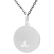 Picture of 3/4 inch Sterling Silver St Michael Medal Necklace for Men and Women 18mm Round Nickel Free Italy