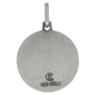 Picture of 3/4 inch Oxidized Finish Sterling Silver St Michael Medal Necklace for Men and Women 18mm Round Nickel Free Italy