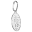 Picture of 15mm Very Tiny Sterling Silver Miraculous Medal Necklace Oval Virgin Mary Italy 1/2 inch