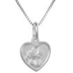 Picture of 13mm Dainty Sterling Silver Raphael's Kissing Angels Heart Necklace 1/2 inch Nickel Free Italy