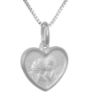 Picture of 15mm Sterling Silver Raphael's Kissing Angels Heart Necklace 5/8 inch Nickel Free Italy