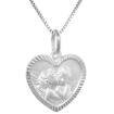 Picture of 18mm Sterling Silver Raphael's Kissing Angels Heart Necklace 3/4 inch Nickel Free Italy