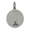 Picture of 18mm Sterling Silver Jesus Crown of Thorns Medal Necklace 3/4 inch Round Antiqued Finish Nickel Free Italy