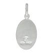 Picture of 18mm Dainty Sterling Silver Sacred Heart of Jesus Small Medal Necklace 5/8 inch Oval