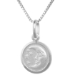 Picture of Sterling Silver Moon & Star Necklace Round Italy 1/2 inch