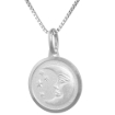Picture of Sterling Silver Moon & Star Necklace Round Italy 5/8 inch
