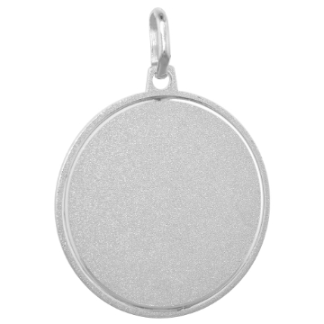 Picture of Sterling Silver Disk Pendant Round for Engraving Italy 1 inch
