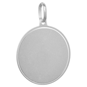 Picture of Sterling Silver Disk Pendant Round for Engraving Italy 7/8 inch