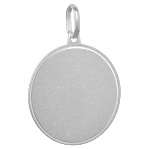 Picture of Sterling Silver Disk Pendant Round for Engraving Italy 7/8 inch