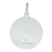 Picture of Sterling Silver Star of David Medal Necklace 3/4 inch Round Italy