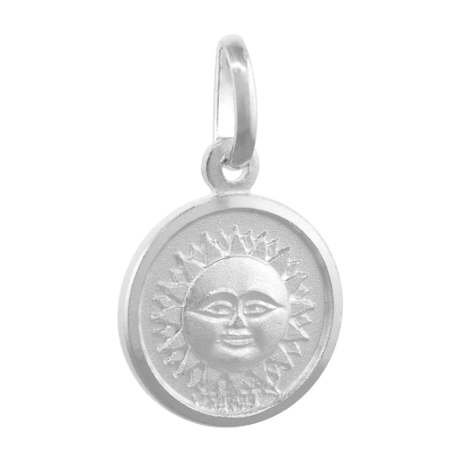 Picture of Sterling Silver Sun Necklace Round Italy 1/2 inch