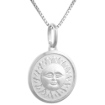 Picture of Sterling Silver Smiling Sun Necklace Round Italy 5/8 inch