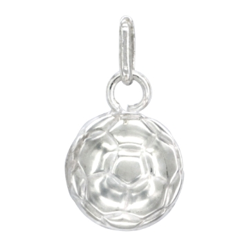 Picture of Sterling Silver Soccer Ball Necklace 3-D Hollow Italy 1/2 inch 0.8mm Chain