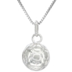 Picture of Sterling Silver Soccer Ball Necklace 3-D Hollow Italy 1/2 inch 0.8mm Chain