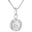 Picture of Sterling Silver Tennis Ball Necklace 3-D Hollow Italy 1/2 inch 0.8mm Chain