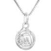Picture of Sterling Silver Volleyball Necklace 3-D Hollow Italy 1/2 inch 0.8mm Chain