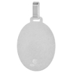 Picture of Sterling Silver Medical Alert Necklace Oval Italy 1 1/8 inch