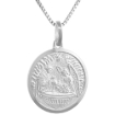 Picture of 18mm Sterling Silver Baptism Medal Necklace 3/4 inch Nickel Free Italy