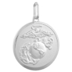 Picture of Sterling Silver Eagle Globe and Anchor Necklace EGA 7/8 inch Round