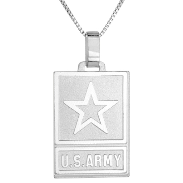 Picture of Sterling Silver US ARMY Necklace 1 1/4 inch