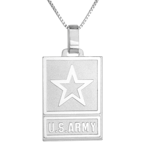 Picture of Sterling Silver US ARMY Necklace 1 1/4 inch