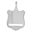 Picture of 2 Sizes Sterling Silver Engravable Disc Shield Dog Tag Pendant Necklace Italy with Chain