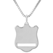 Picture of 2 Sizes Sterling Silver Engravable Disc Shield Dog Tag Pendant Necklace Italy with Chain