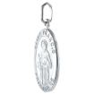 Picture of 23mm Sterling Silver St Francis Medal Necklace 7/8 inch Oval Nickel Free Italy