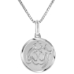 Picture of Dainty Sterling Silver Allah Medal Necklace 5/8 Round Italy