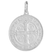Picture of 21mm Sterling Silver St Benedict Medal Necklace for Men & Women 7/8 inch Round Italy 16-24 inch