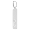 Picture of 21mm Sterling Silver Rectangular St Christopher Necklace for Men and Women 7/8 inch tall