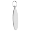Picture of 25mm Sterling Silver St Patrick Medal Necklace 7/8 inch Oval Nickel Free Italy 1mm Box Chain