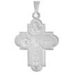 Picture of 1 1/4 inch Sterling Silver 4-way Cross Medal Cruciform Necklace For Men & Women Nickel Free Italy comes with or Without Chain