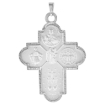 Picture of Very Large 2 1/8 inch Sterling Silver 4-way Cross Medal Necklace For Men & Women Nickel Free Italy comes with or Without Chain