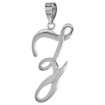 Picture of Sterling Silver Script Initial Letter A Alphabet Pendant Flawless Polish 1 1/2 inch high