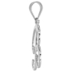 Picture of Sterling Silver Script Initial Letter A Alphabet Pendant Flawless Polish 1 1/2 inch high