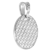 Picture of 5/8 inch Sterling Silver Blessed Mother Mary Medal Necklace for Women and Men Italy 16mm Round available with or without chain