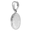 Picture of 1/2 inch Small Sterling Silver Jesus Christ with Crown of Thorns Medal Necklace for Women Italy Polished 13mm Round available with or without chain