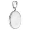 Picture of 1/2 inch Small Sterling Silver Baptism Medal Necklace for Women 13mm Round Italy Polished available with or without chain