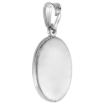 Picture of 3/4 inch Sterling Silver Oval Our Lady of Aparecida Medal Necklace for Women and Men Italy 18 mm Tall available with or without chain