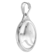Picture of 3/4 inch Sterling Silver Double Sided Dove and Kiss Of Peace Jesus Christ Medal Necklace Polished Italy 18mm Round available with or without chain